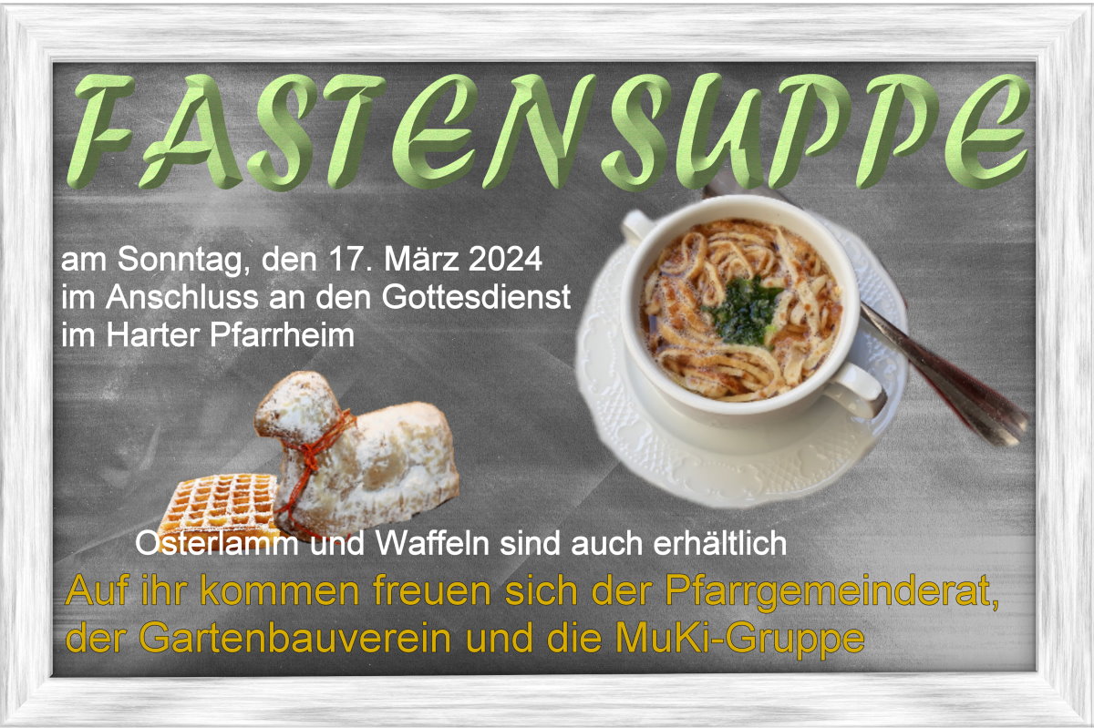 fastensuppe plakat quer online